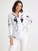 ausgefallene Damenbluse für Damen - SCHATTENWESEN - 100 % Baumwolle - GERMENS artfashion - Größen XS bis 3XL