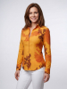 ausgefallene Damenbluse für Damen - EMBER ORANGE - 100 % Baumwolle - GERMENS artfashion - Größen XS bis 3XL