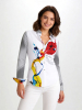 ausgefallene Damenbluse für Damen - HERZBLUT - 100 % Baumwolle - GERMENS artfashion - Größen XS bis 3XL