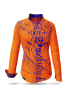 ausgefallene Damenbluse für Damen - DENADA ORANGE - 100 % Baumwolle - GERMENS artfashion - Größen XS bis 3XL