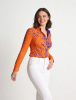 ausgefallene Damenbluse für Damen - DENADA ORANGE - 100 % Baumwolle - GERMENS artfashion - Größen XS bis 3XL
