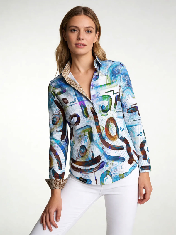 Blusa original para mujer - DAPURITOJO CONO - 100 % algodón - GERMENS artfashion - Tallas de la XS a la 3XL