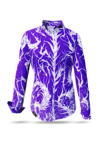 Blusa exclusiva para mujer - DORNRÖSCHEN VIOLET - 100 %...