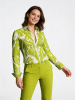 ausgefallene Damenbluse für Damen - DORNRÖSCHEN GREEN - 100 % Baumwolle - GERMENS artfashion - Größen XS bis 3XL