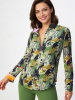 ausgefallene Damenbluse für Damen - NO TERROR NO WAR - 100 % Baumwolle - GERMENS artfashion - Größen XS bis 3XL
