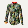 ausgefallene Damenbluse für Damen - NO TERROR NO WAR - 100 % Baumwolle - GERMENS artfashion - Größen XS bis 3XL