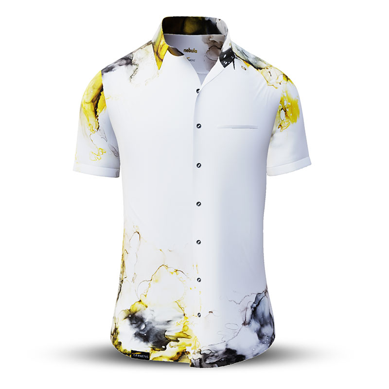 Sommerhemd Herren NEBULA - 100 % Baumwolle - 10 Größen von XS - 6XL - außergewöhnliches Design - feinste Verarbeitung - Stoffe Made in Germany - limitiert und exklusiv
