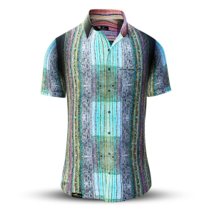Sommerhemd Herren MURAKAMIS BRÜCKE - 100 % Baumwolle - 10 Größen von XS - 6XL - außergewöhnliches Design - feinste Verarbeitung - Stoffe Made in Germany - limitiert und exklusiv