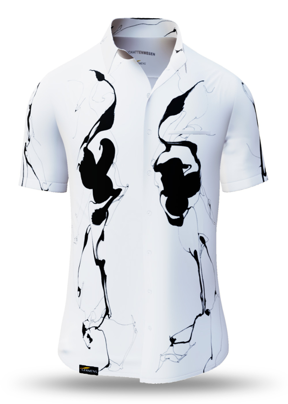 Sommerhemd Herren SCHATTENWESEN - 100 % Baumwolle - 10 Größen von XS - 6XL - außergewöhnliches Design - feinste Verarbeitung - Stoffe Made in Germany - limitiert und exklusiv