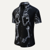 Camisa de verano para hombre DARKLIGHT - 100 % algodón - 10 tallas, de la XS a la 6XL - diseño excepcional - confección de primera calidad - tejidos «Made in Germany» - edición limitada y exclusiva