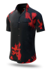 Sommerhemd Herren EMBER BLACK - 100 % Baumwolle - 10 Größen von XS - 6XL - außergewöhnliches Design - feinste Verarbeitung - Stoffe Made in Germany - limitiert und exklusiv