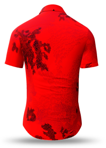 Camisa de verano para hombre EMBER RED - 100 % algodón - 10 tallas...