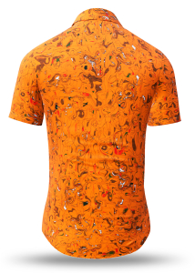 Camisa de verano para hombre GRAVUR ORANGE - 100 % algodón - 10...