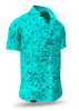 Herrenhemd Kurzarm GRAVUR MINT – GERMENS artfashion – 100 % Baumwolle - Größe L