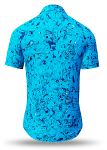 Camisa de verano para hombre GRAVUR BLUE - 100 % algodón - 10 tallas...