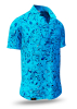 Herren Hemd Kurzarm GRAVUR BLUE – GERMENS artfashion – 100 % Baumwolle - Größe 6XL