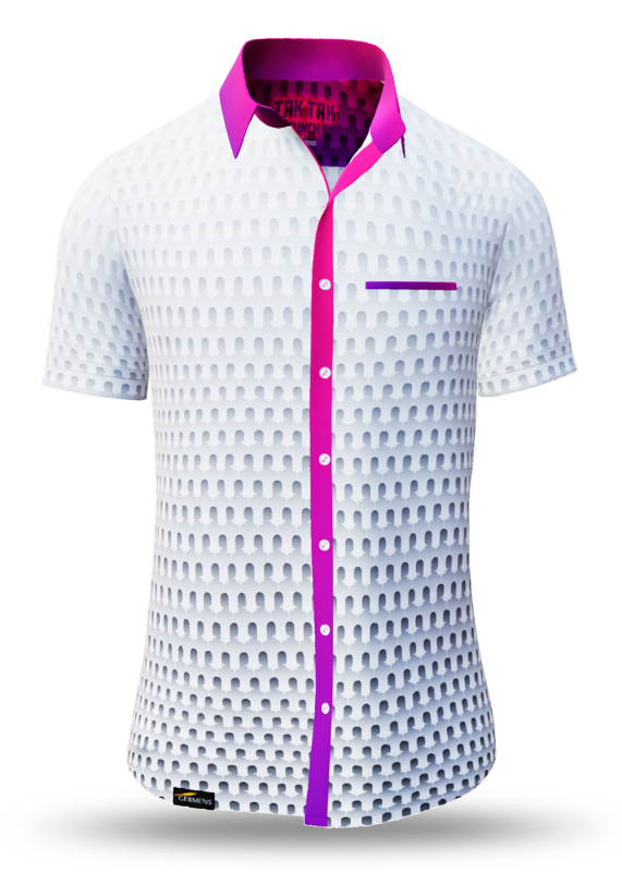 Sommerhemd Herren TAK TAK PUNCH - 100 % Baumwolle - 10 Größen von XS - 6XL - außergewöhnliches Design - feinste Verarbeitung - Stoffe Made in Germany - limitiert und exklusiv