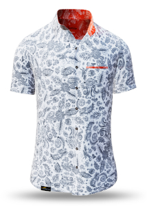 Sommerhemd Herren TERTIÄR - 100 % Baumwolle - 10 Größen von XS - 6XL - außergewöhnliches Design - feinste Verarbeitung - Stoffe Made in Germany - limitiert und exklusiv