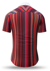 Camisa de verano para hombre ALPHA CENTAURI RED - 100 % algodón -...