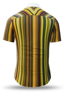 Camisa de verano para hombre ALPHA CENTAURI YELLOW - 100 % algodón...