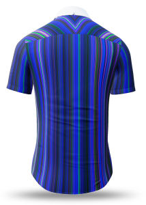 Camisa de verano para hombre ALPHA CENTAURI BLUE - 100 % algodón -...