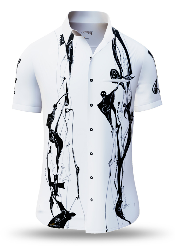 Sommerhemd Herren BEOWULF - 100 % Baumwolle - 10 Größen von XS - 6XL - außergewöhnliches Design - feinste Verarbeitung - Stoffe Made in Germany - limitiert und exklusiv