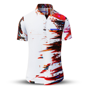 Camisa de verano para hombre INTERFERENCE - 100 % algodón - 10...