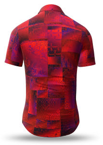 Camisa de verano para hombre DRACO ROJA - 100 % algodón - 10...