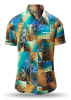 Camisa de verano para hombre DRACO TURQUESA - 100 % algodón - 10 tallas, de la XS a la 6XL - diseño excepcional - confección de primera calidad - tejidos «Made in Germany» - edición limitada y exclusiva