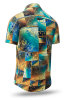 Camisa de verano para hombre DRACO TURQUESA - 100 % algodón - 10 tallas, de la XS a la 6XL - diseño excepcional - confección de primera calidad - tejidos «Made in Germany» - edición limitada y exclusiva