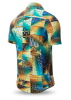 Camisa de manga corta para hombre DRACO TURQUESA