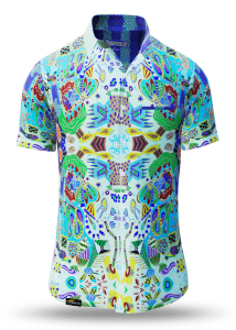 Camisa de verano para hombre CARROUSEL MINT - 100 % algodón - 10...