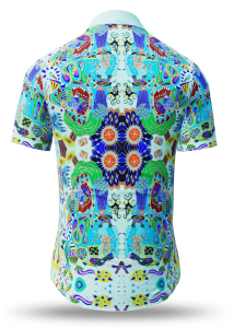 Camisa de verano para hombre CARROUSEL MINT - 100 % algodón - 10...