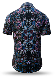 Camisa de verano para hombre CARROUSEL BLACK - 100 % algodón - 10...