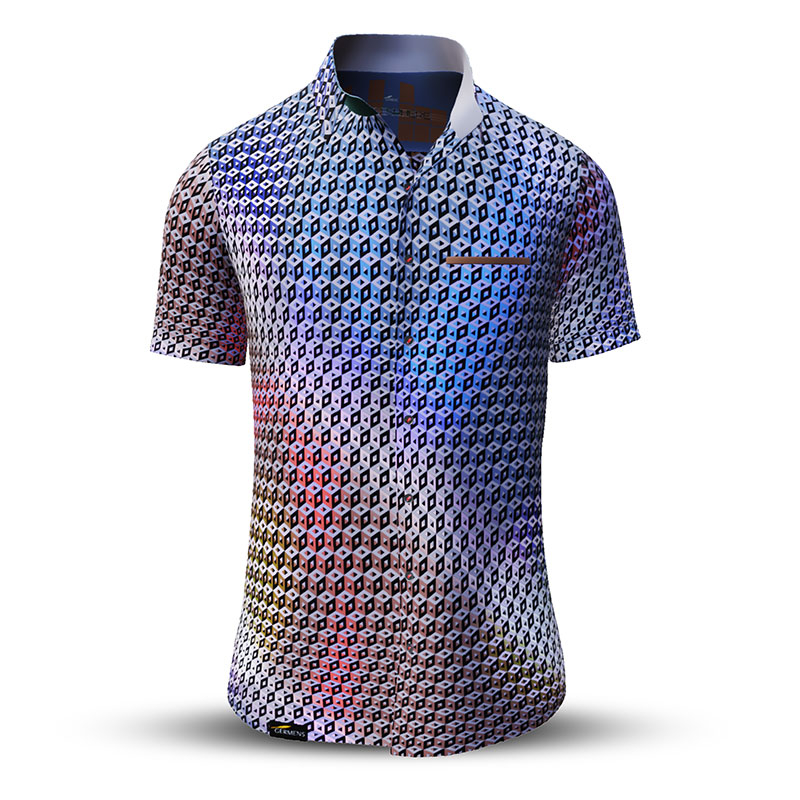 Sommerhemd Herren CUBO SPHERE - 100 % Baumwolle - 10 Größen von XS - 6XL - außergewöhnliches Design - feinste Verarbeitung - Stoffe Made in Germany - limitiert und exklusiv