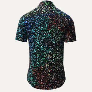 Camisa de verano para hombre FLOREL NOIR - 100 % algodón - 10 tallas...