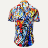 Sommerhemd Herren KNOCKOUT - 100 % Baumwolle - 10 Größen von XS - 6XL - außergewöhnliches Design - feinste Verarbeitung - Stoffe Made in Germany - limitiert und exklusiv