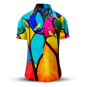 Sommerhemd Herren BIRDMAN - 100 % Baumwolle - 10 Größen von XS - 6XL - außergewöhnliches Design - feinste Verarbeitung - Stoffe Made in Germany - limitiert und exklusiv