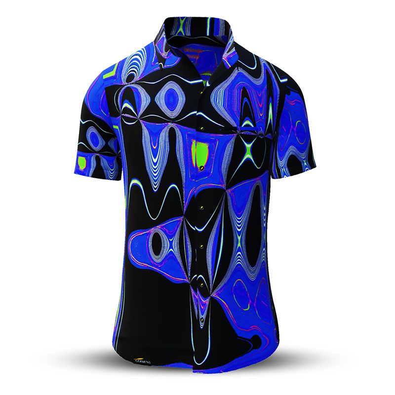 Sommerhemd Herren CHICAGO FUNKY - 100 % Baumwolle - 10 Größen von XS - 6XL - außergewöhnliches Design - feinste Verarbeitung - Stoffe Made in Germany - limitiert und exklusiv