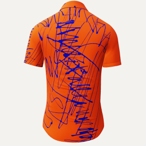Camisa de verano para hombre DENADA ORANGE - 100 % algodón - 10...