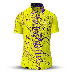 Camisa de verano para hombre DENADA YELLOW - 100 % algodón - 10...