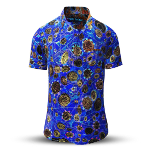 Sommerhemd Herren CIRCULI LAGUN - 100 % Baumwolle - 10 Größen von XS - 6XL - außergewöhnliches Design - feinste Verarbeitung - Stoffe Made in Germany - limitiert und exklusiv