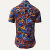 Camisa de verano para hombre CIRCULI SANGRIA - 100 % algodón - 10 tallas, de la XS a la 6XL - diseño excepcional - acabado de primera calidad - tejidos «Made in Germany» - edición limitada y exclusiva