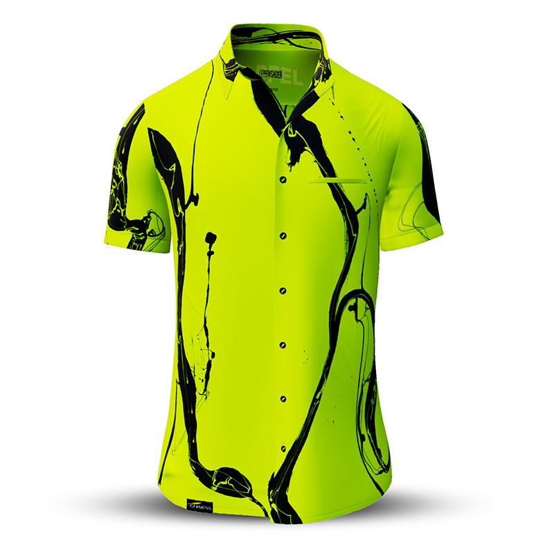 Sommerhemd Herren LEBENSADER APFEL - 100 % Baumwolle - 10 Größen von XS - 6XL - außergewöhnliches Design - feinste Verarbeitung - Stoffe Made in Germany - limitiert und exklusiv