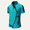 Sommerhemd Herren LEBENSADER PETROL – GERMENS artfashion – 100 % Baumwolle - Größe 3XL