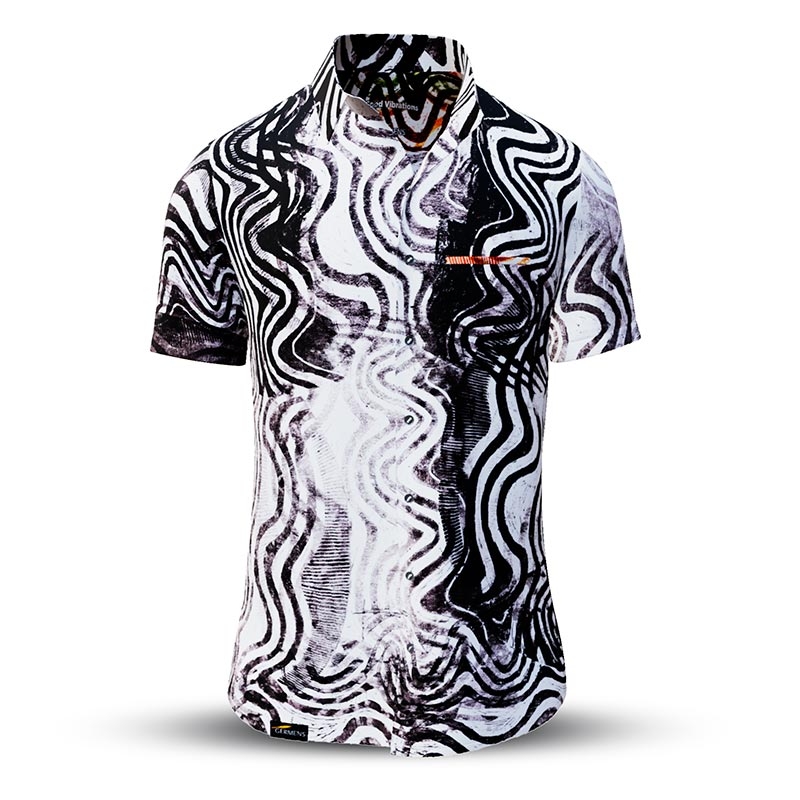 Camisa de verano para hombre GOOD VIBRATIONS - 100 % algodón - 10 tallas, de la XS a la 6XL - diseño excepcional - confección de primera calidad - tejidos «Made in Germany» - edición limitada y exclusiva