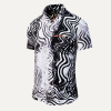 Camisa de hombre de manga corta GOOD VIBRATIONS – GERMENS artfashion – 100 % algodón - Talla 6XL