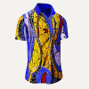Herrenhemden Kurzarm NEPTUNS PARTY – GERMENS artfashion – 100 % Baumwolle - Größe 4XL