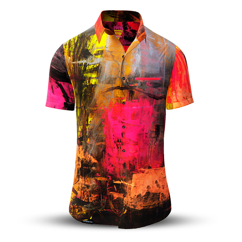 Sommerhemd Herren VERVE BERNSTEIN - 100 % Baumwolle - 10 Größen von XS - 6XL - außergewöhnliches Design - feinste Verarbeitung - Stoffe Made in Germany - limitiert und exklusiv