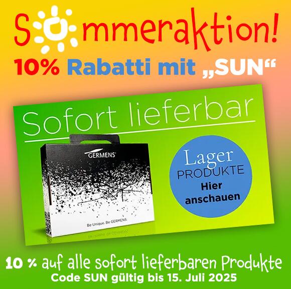 GEREMNS 10 % Sommeraktion auf (ausschließlich) sofort lieferbare Produkte